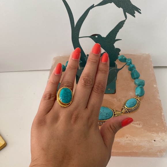 Metropolitan Museum of Art Tibetan Amulet Necklace and ring set; ring size 7 - Picture 11 of 16